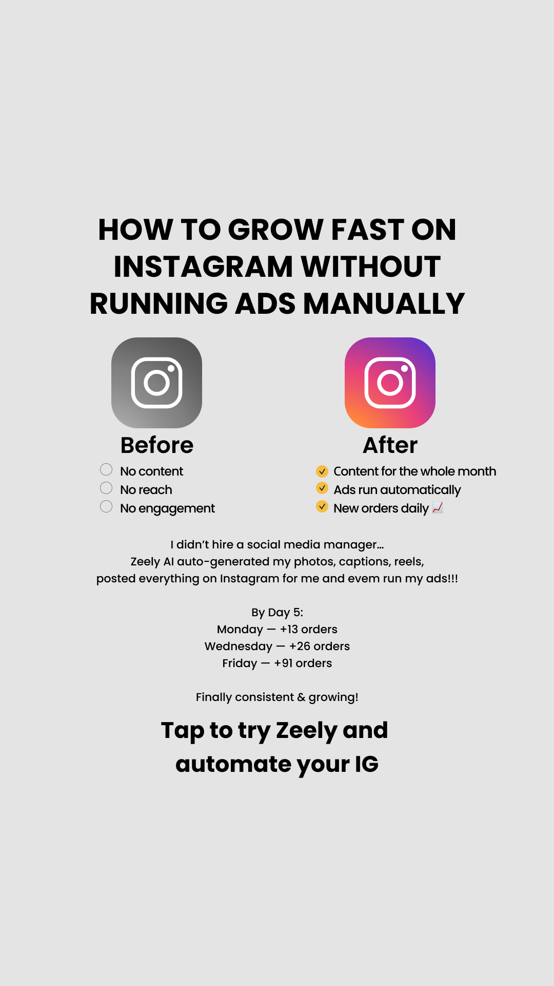 Zeely Facebook ad