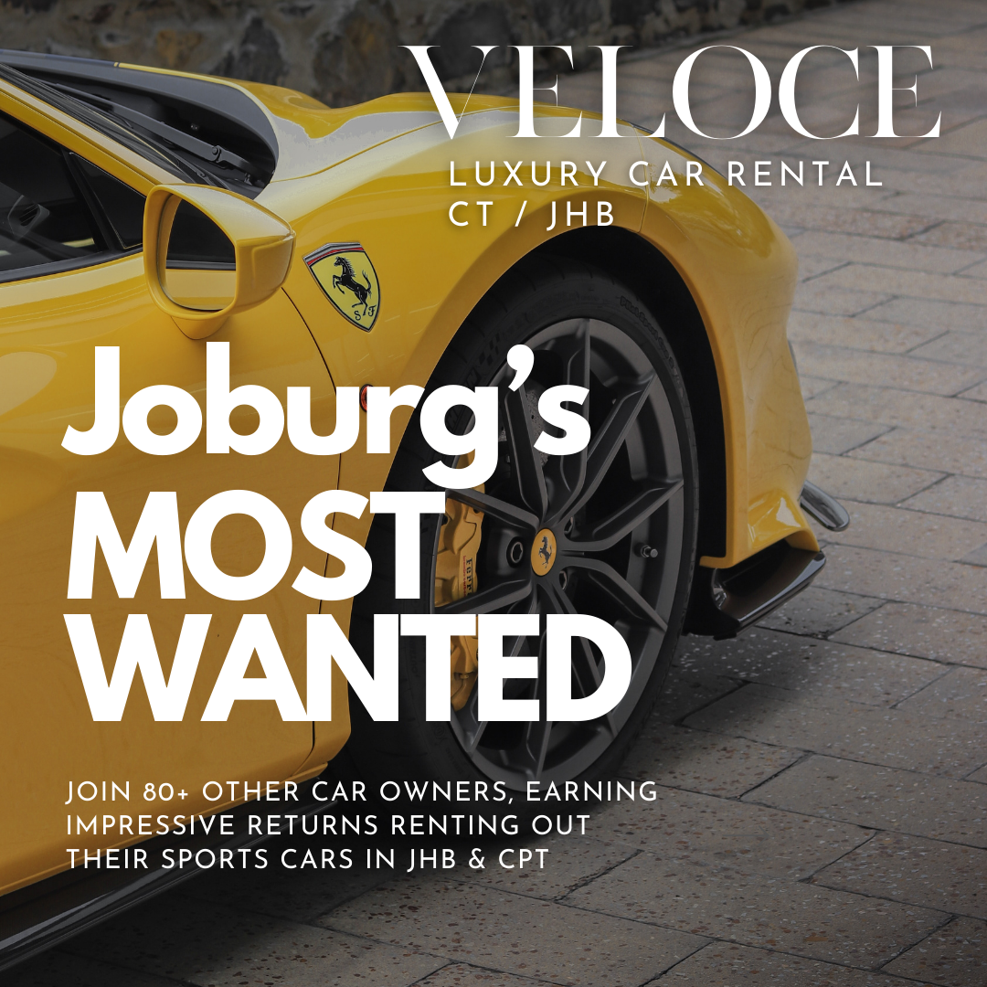 Veloce Luxury Car Rental - Cape Town Facebook ad: Veloce is launching in Joburg in July 2025!