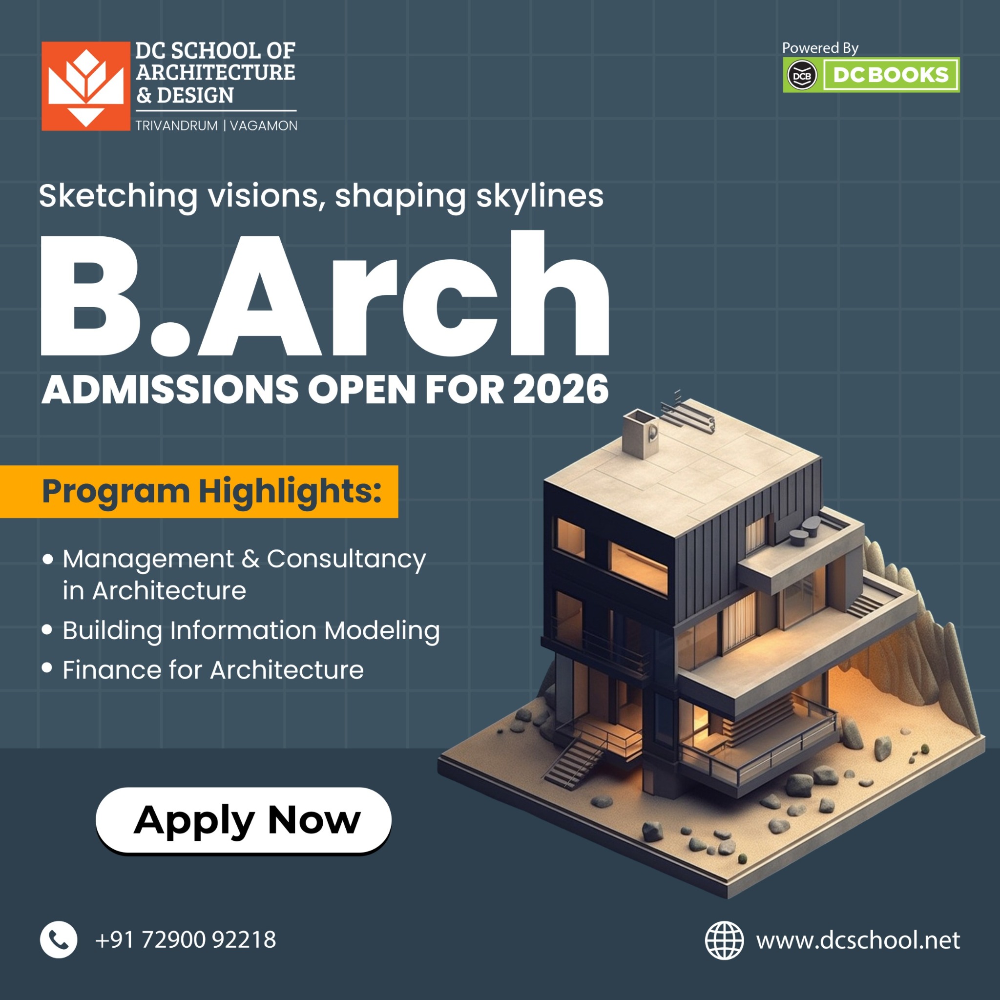 DC School of Architecture and Design Facebook ad: Start Your Career in Architecture