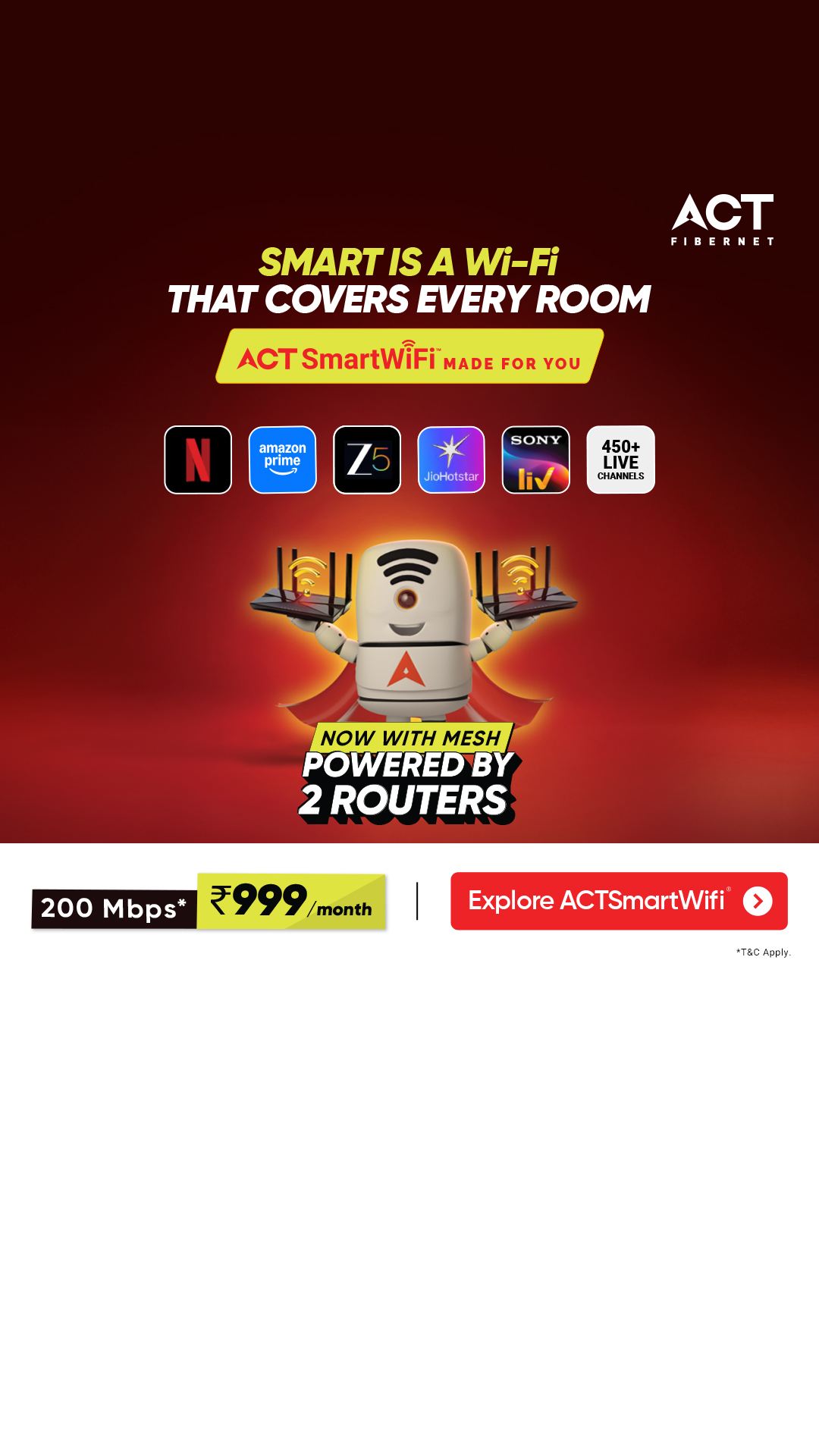 ACT Fibernet Facebook ad from Mar 5, 2026