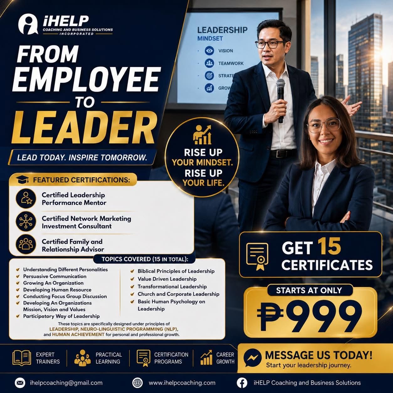 IHELP Coaching and Business Solutions Corporation Facebook ad
