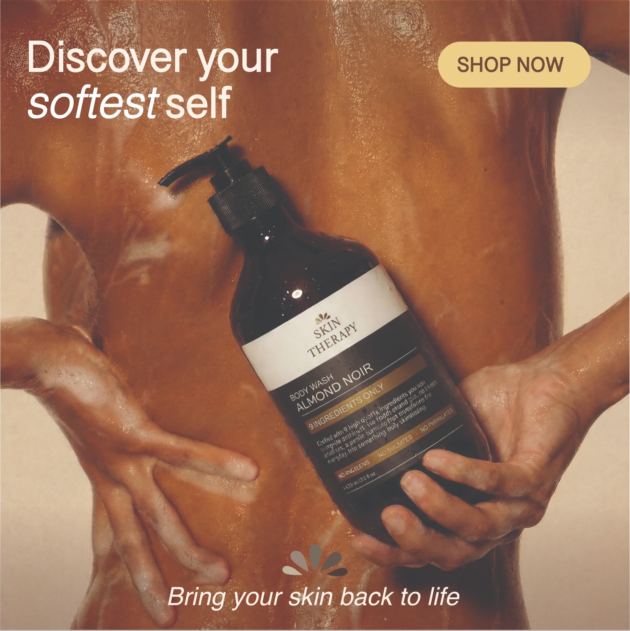 Skin Therapy Facebook ad: Your Body Wash Has 30+ Chemicals. Ours Has 9.