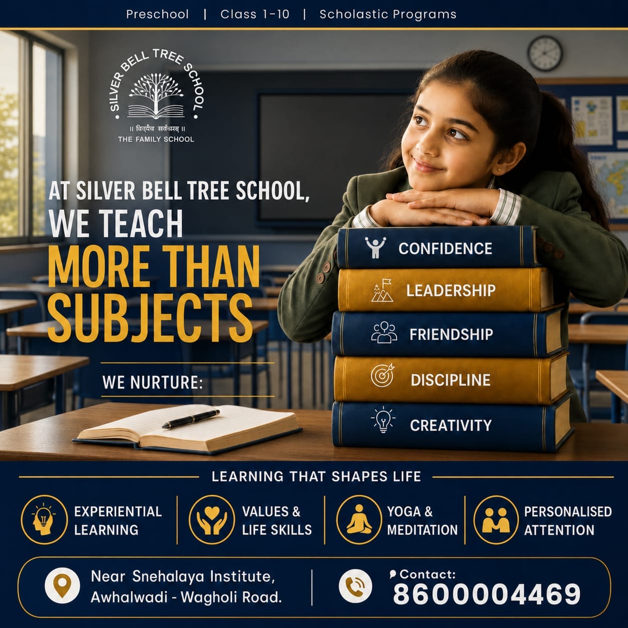 Silver Bell Tree School, Wagholi Facebook ad: Learning That Shapes Life