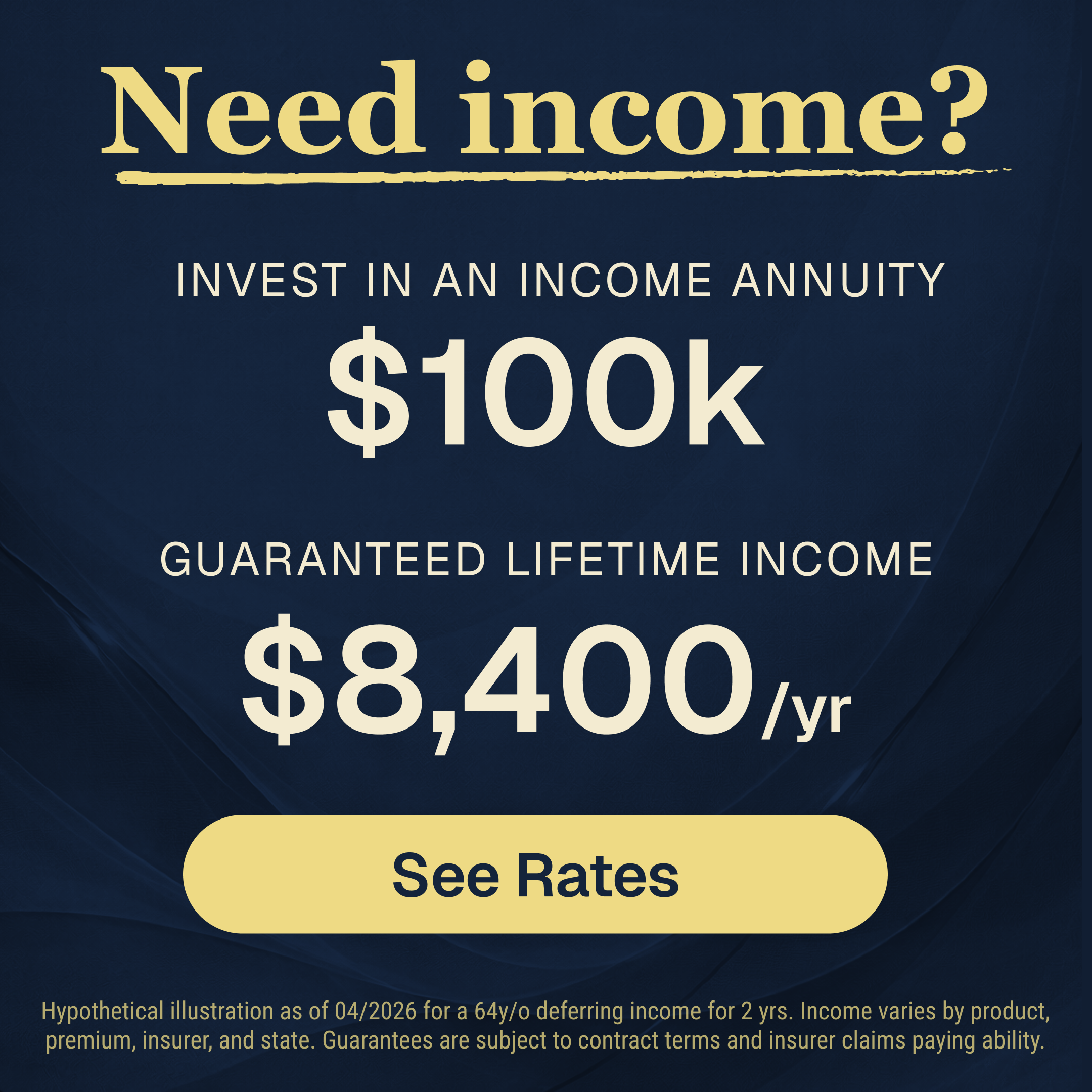 Goldfinch Insurance Facebook ad: Secure Your Lifestyle