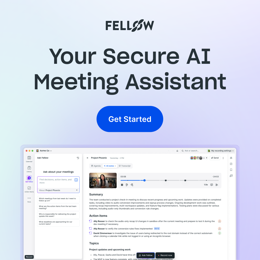 Fellow - AI Meeting Assistant Facebook ad