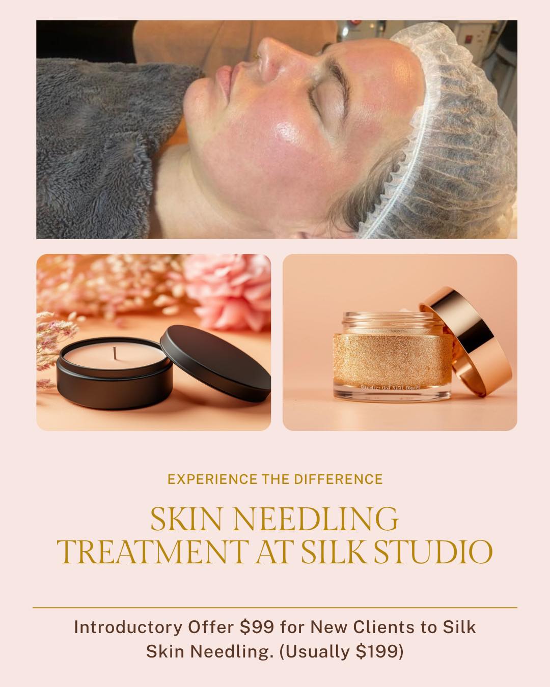 Silk Studio Facebook ad: After Skin Needling also known as Collagen Induction…
