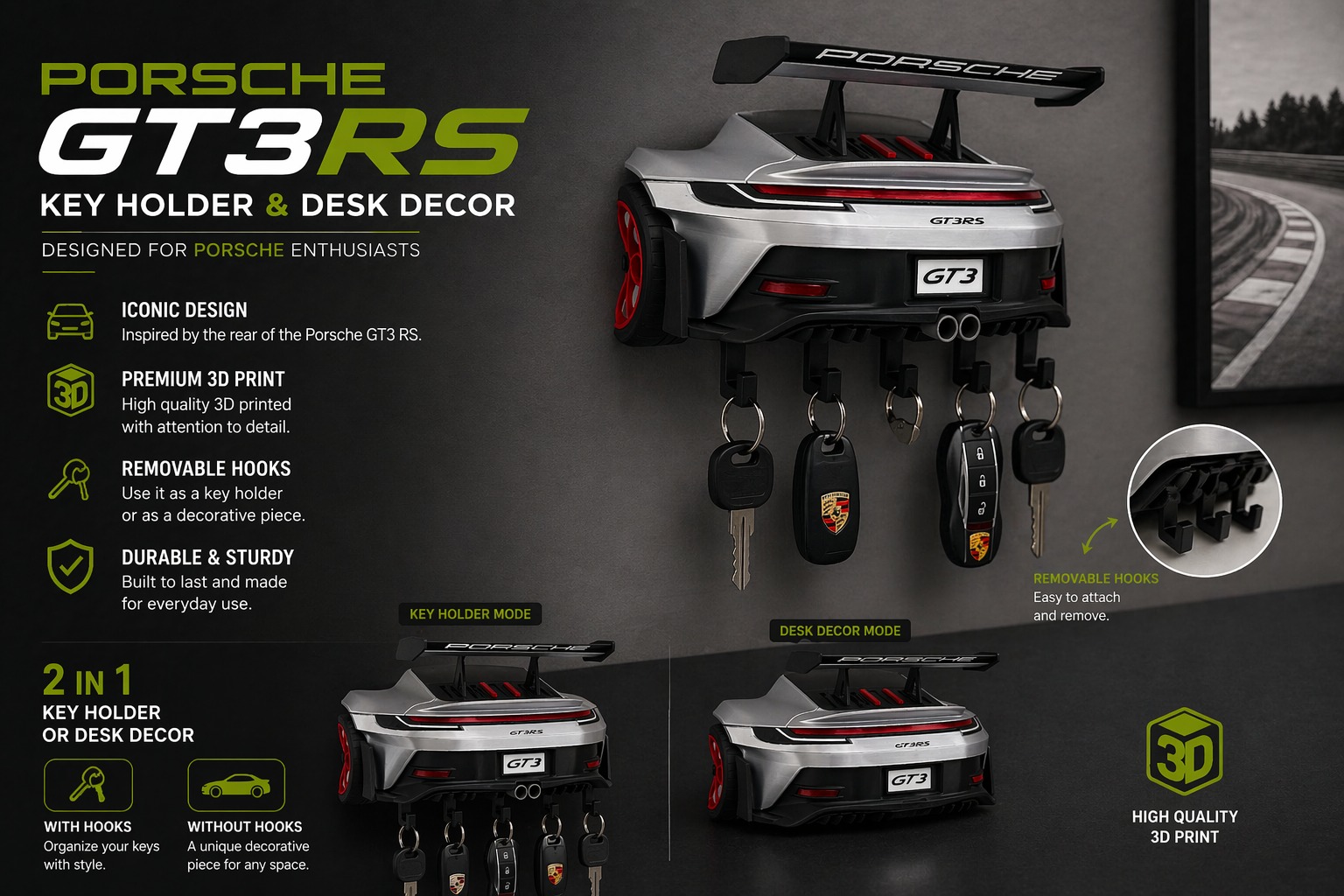 Lucas Sartor Facebook ad: key holder Porsche GT3RS