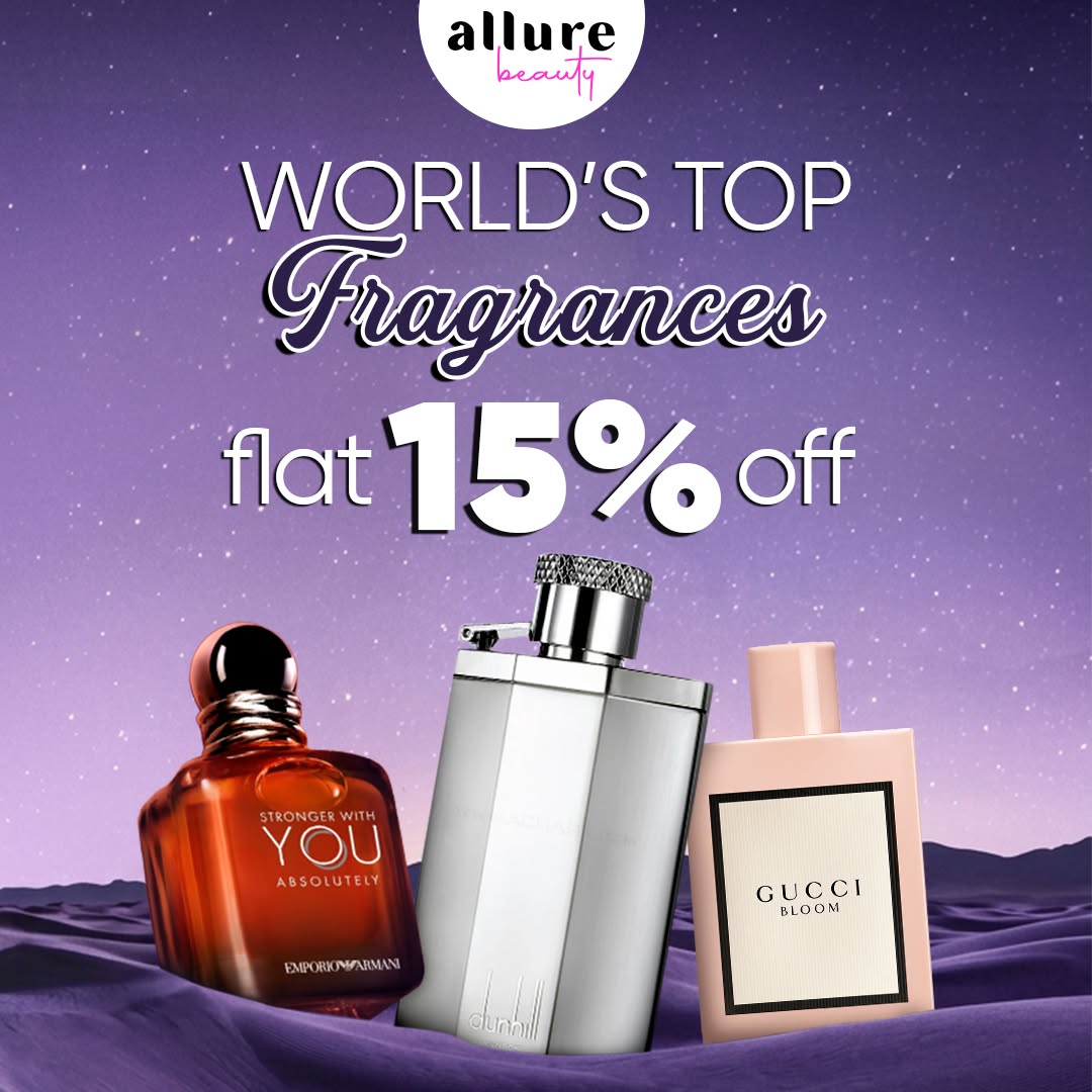 Allure Beauty Facebook ad: Flat 15% off - Delivery Nationwide