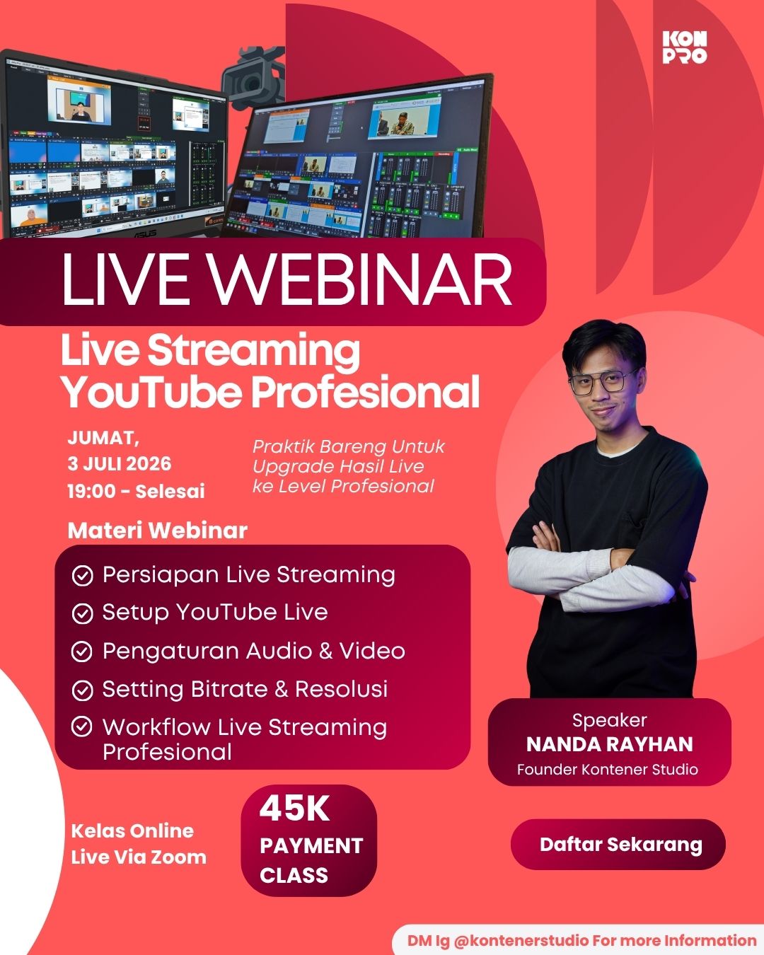 Kontener Multimedia Facebook ad: Setup Live Streaming Tanpa Error