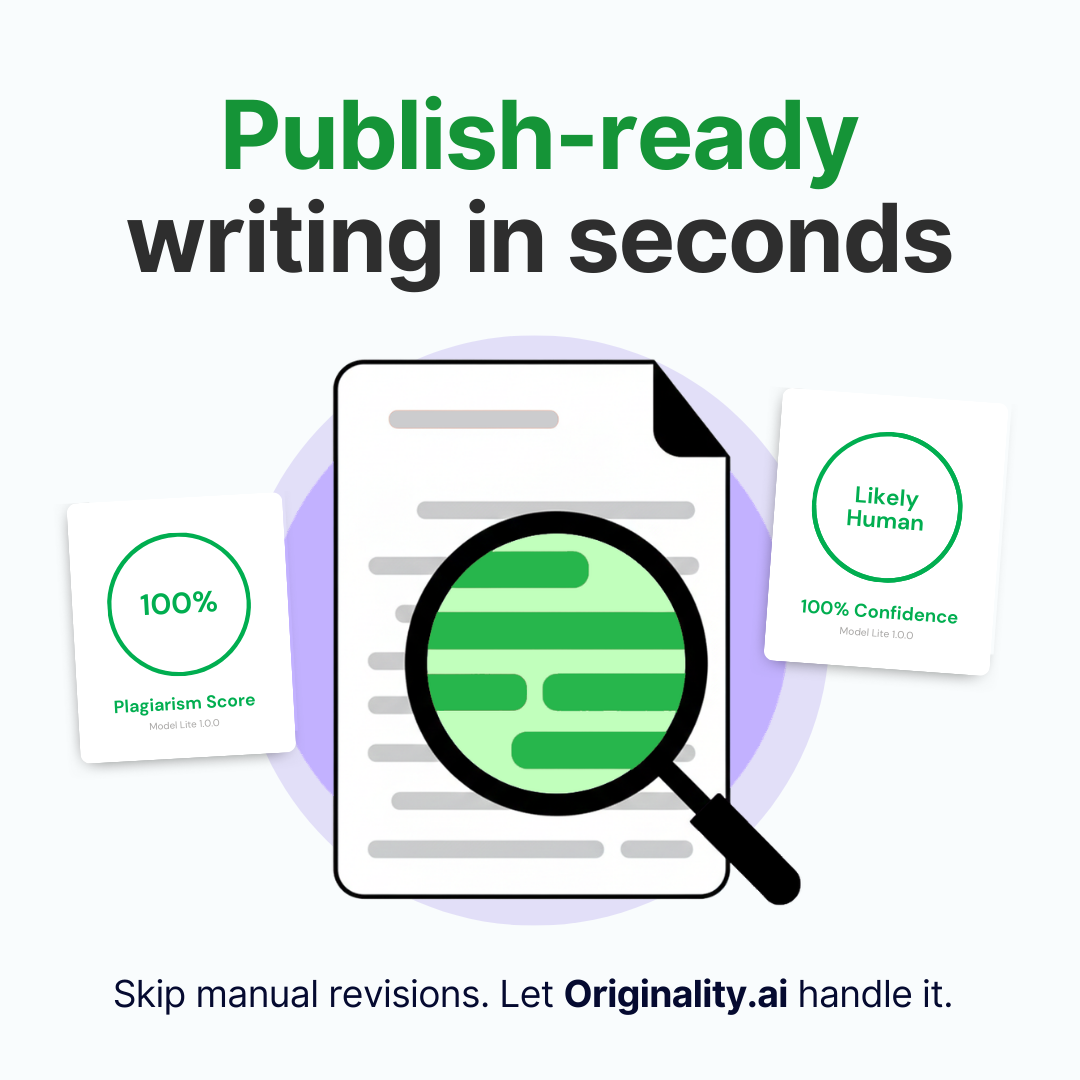 Originality.AI - AI Detection and Plagiarism Checking Facebook ad