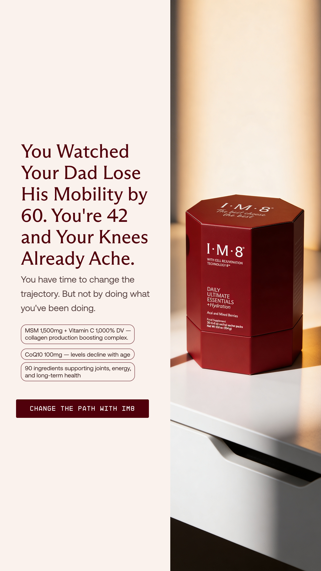 IM8 Health Facebook ad