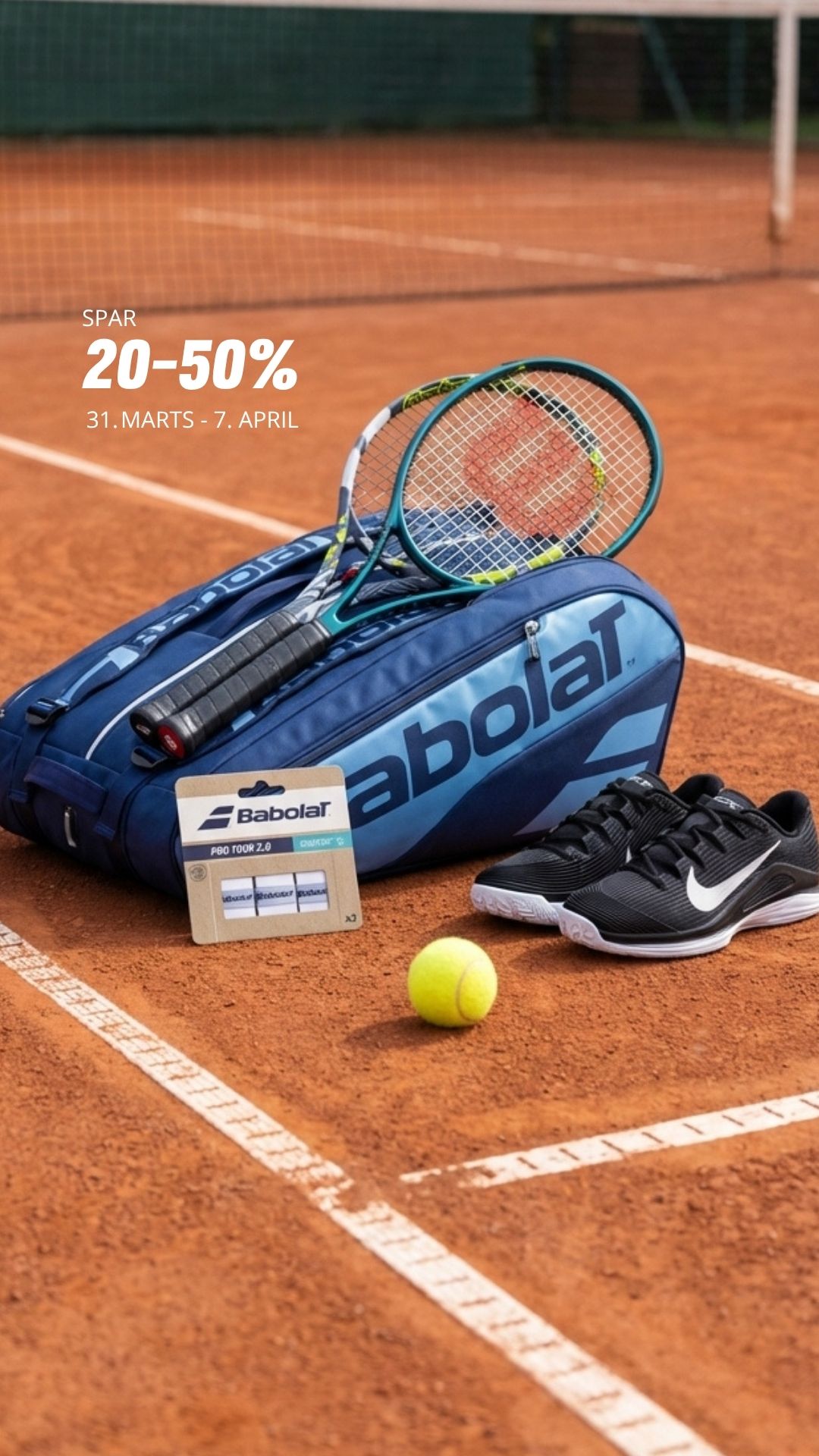 Tennisshoppen Facebook ad: Få mere for pengene