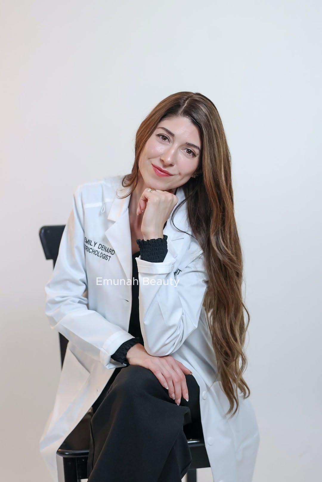 Certified Trichologist & Scalp Specialist Emily DeNard, Emunah Beauty Facebook ad
