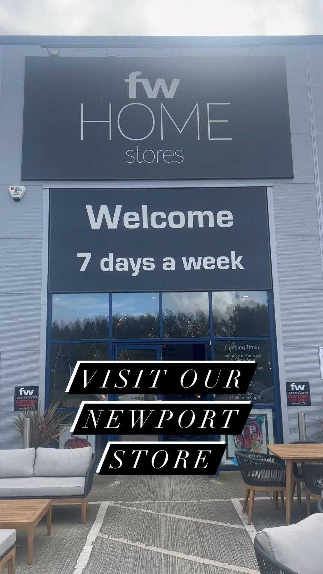 FW Homestores Facebook ad: Visit our Newport store with us