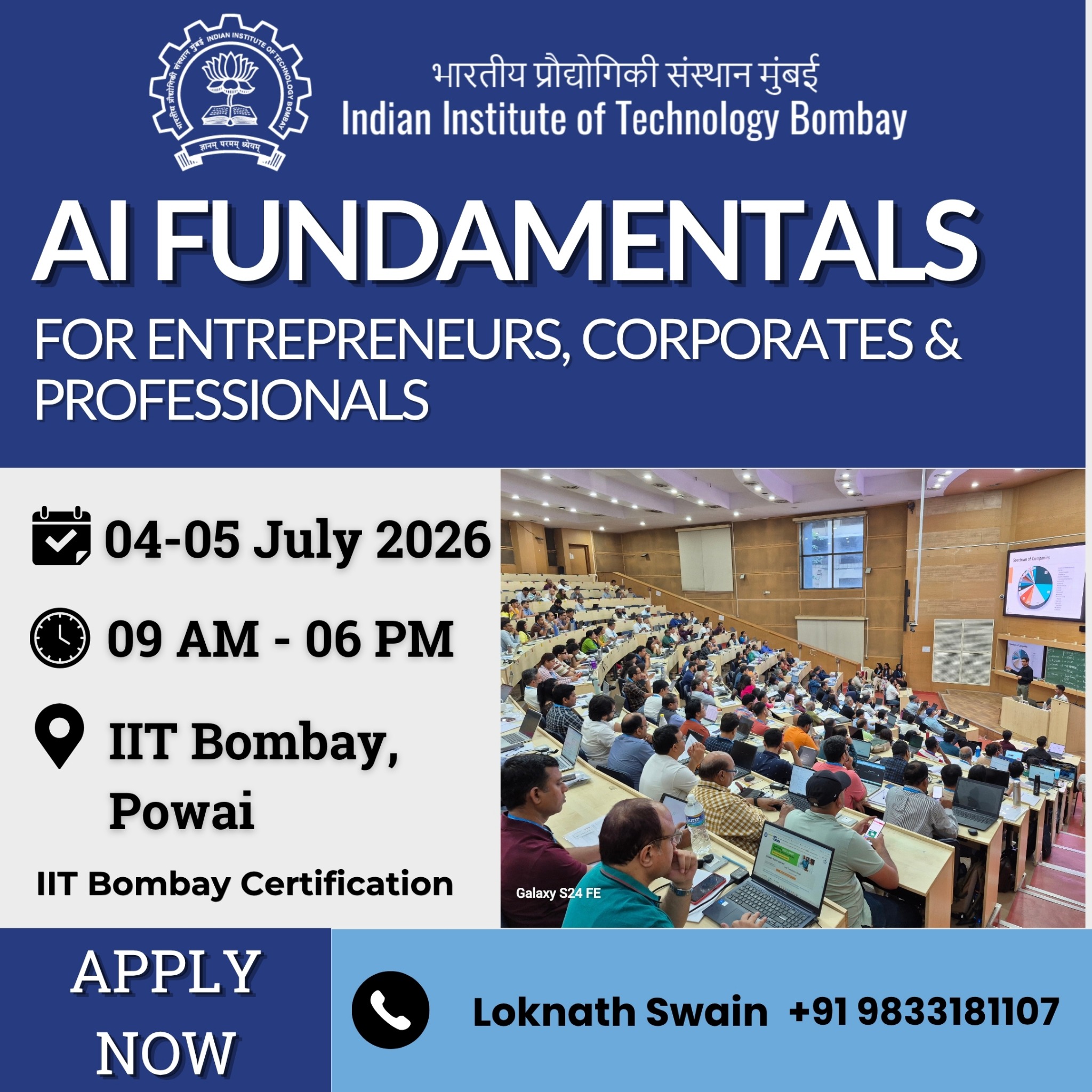 AI Mastery Mentor Facebook ad: IIT Bombay launches 14th AI 2 days Training