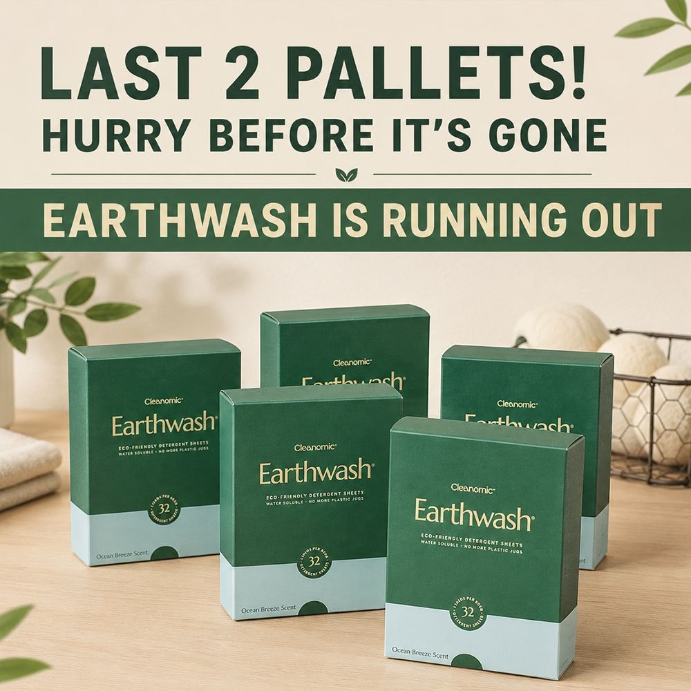Earth Wash Laundry Facebook ad: Ditch Laundry Chugs - Save 46% OFF + More with Bundle