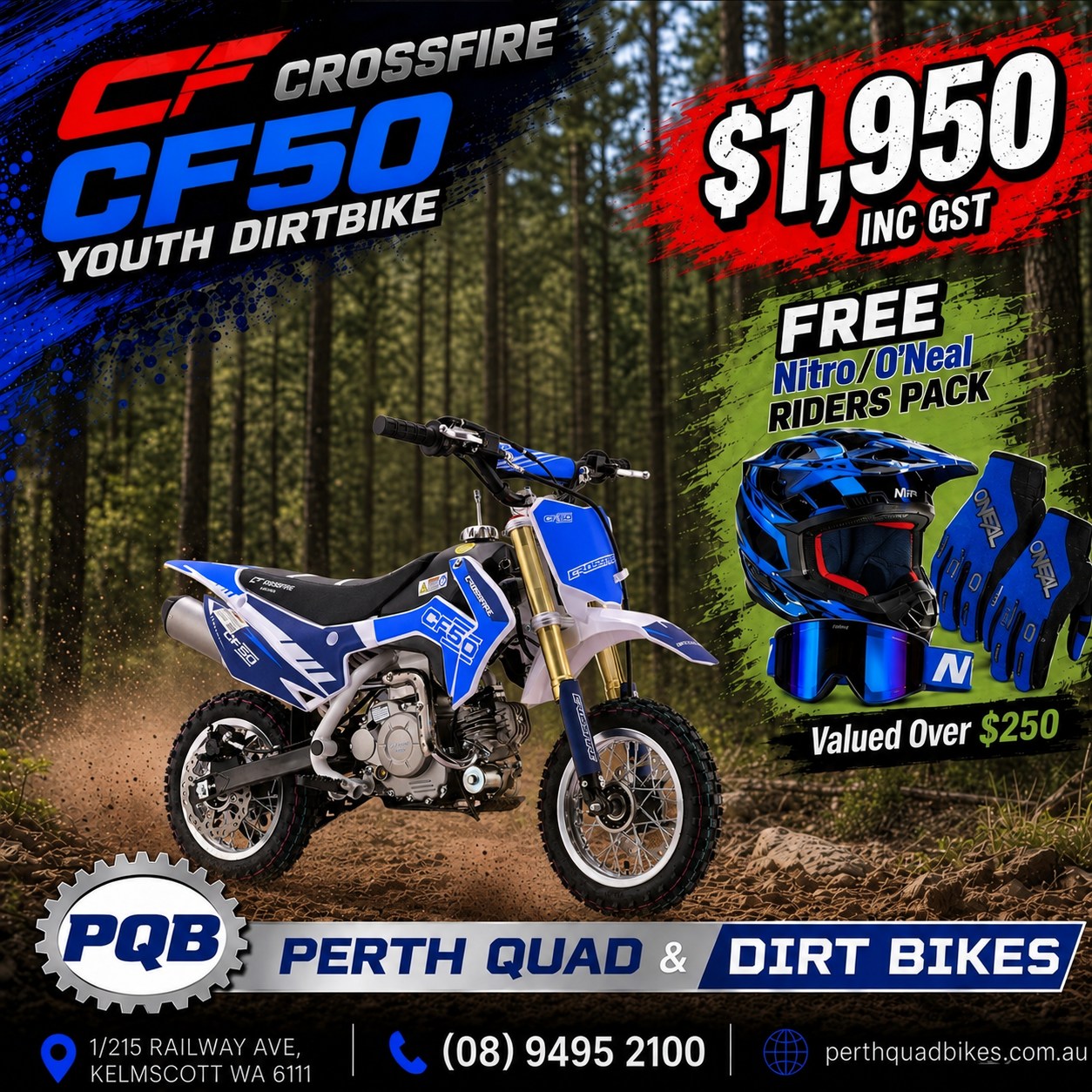 Perth Quad Bikes Facebook ad from Sep 3, 2026