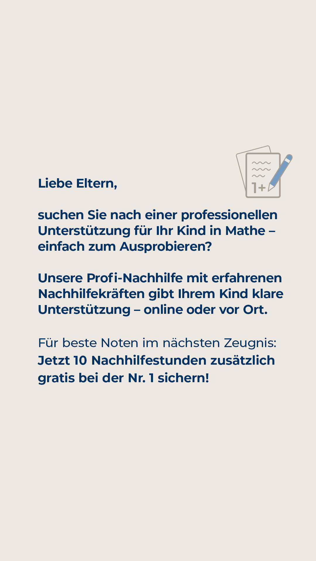 Schülerhilfe Facebook ad