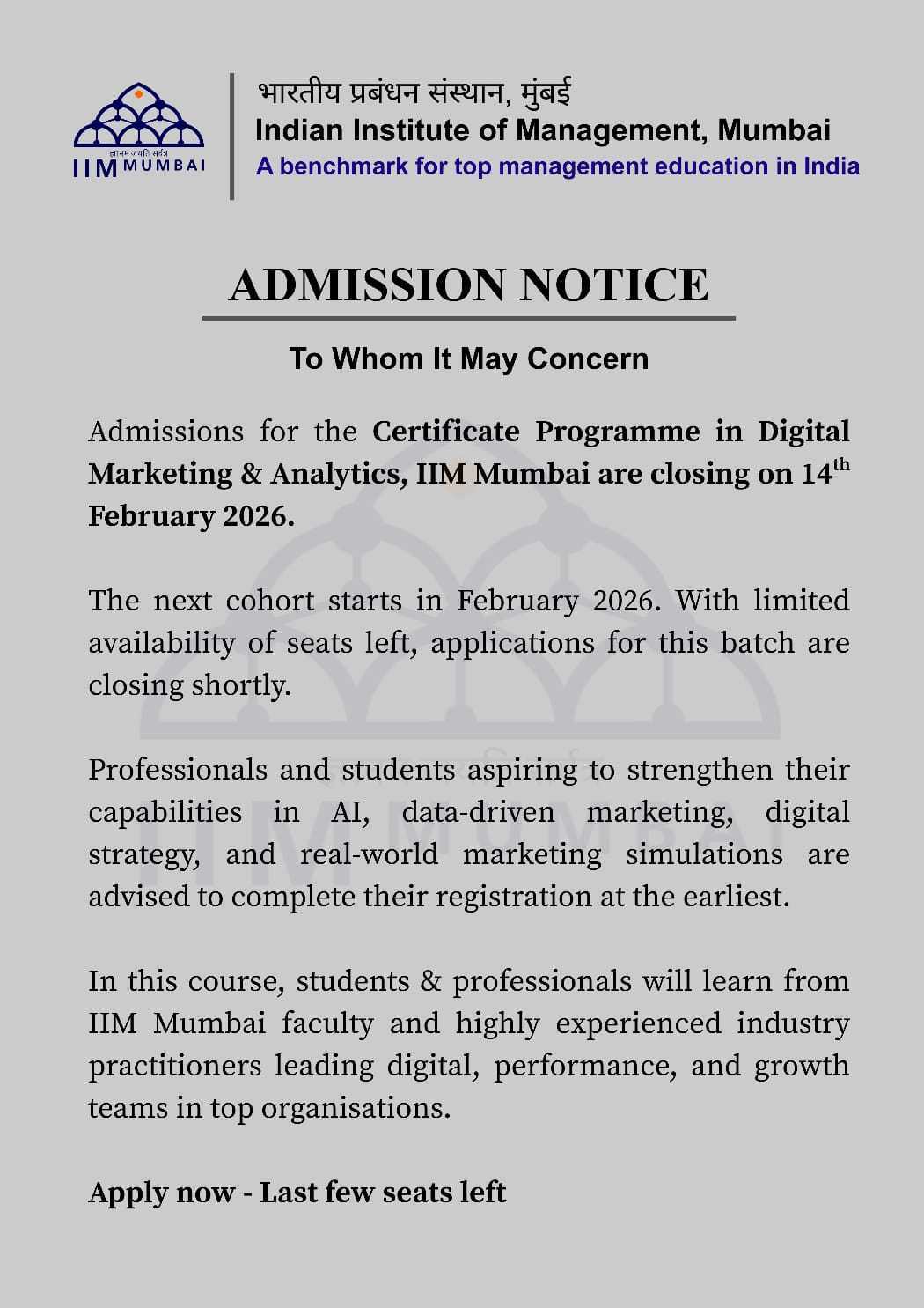 Masai School Facebook ad from Jan 31, 2026
