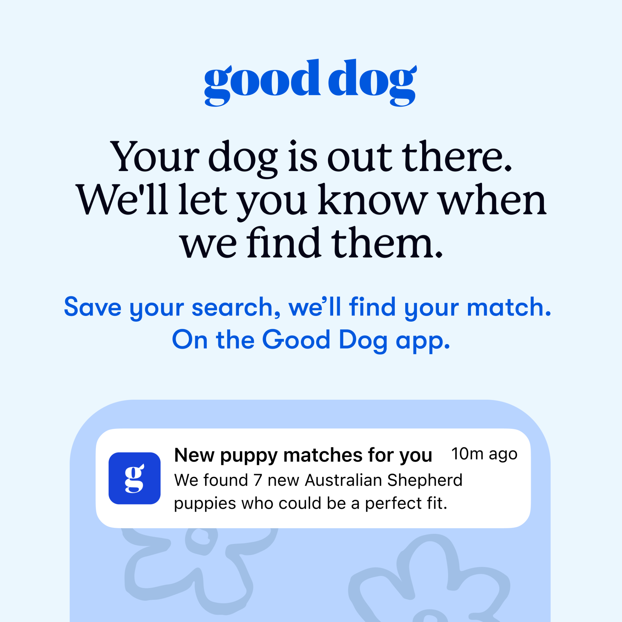 Good Dog Facebook ad