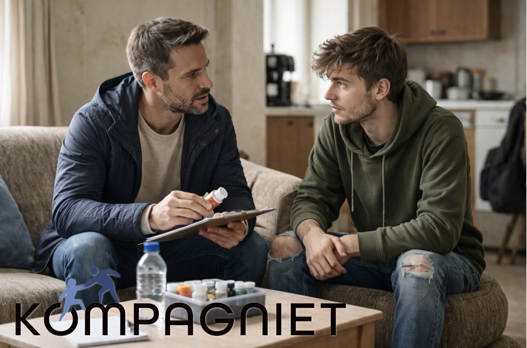 Kompagniet Facebook ad: Når det er svært at møde frem, skal…