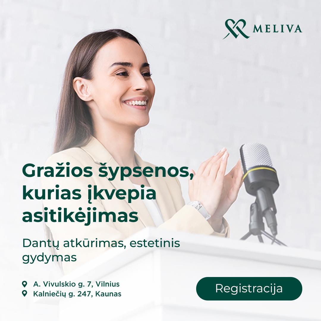 Meliva VIC odontologijos klinikos Facebook ad: Dantų atkūrimas, estetinis gydymas