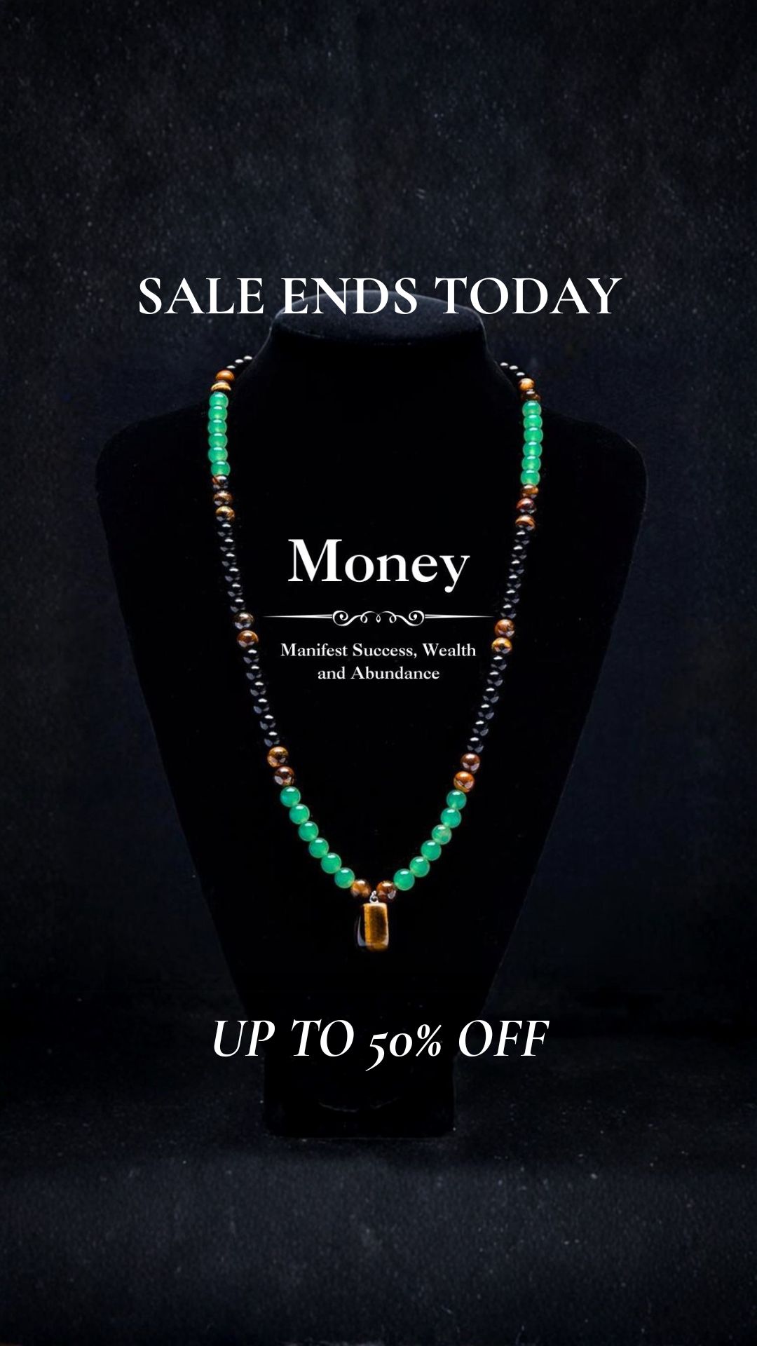 Circle of Love Co. Facebook ad: Money Necklace, Attract Wealth & Abundance