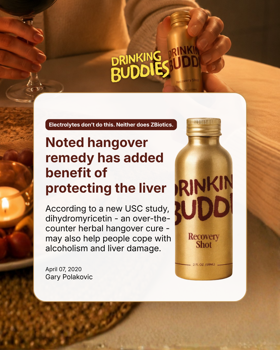 Drinking Buddies Facebook ad from Jul 20, 2026