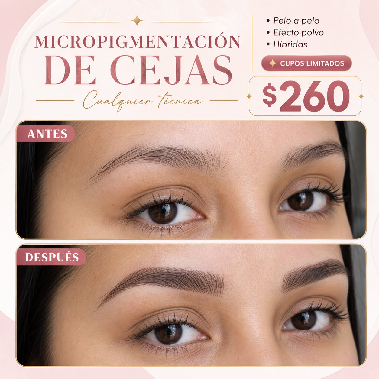 La Meliss Lashes Facebook ad: Cejas perfectas sin maquillaje
