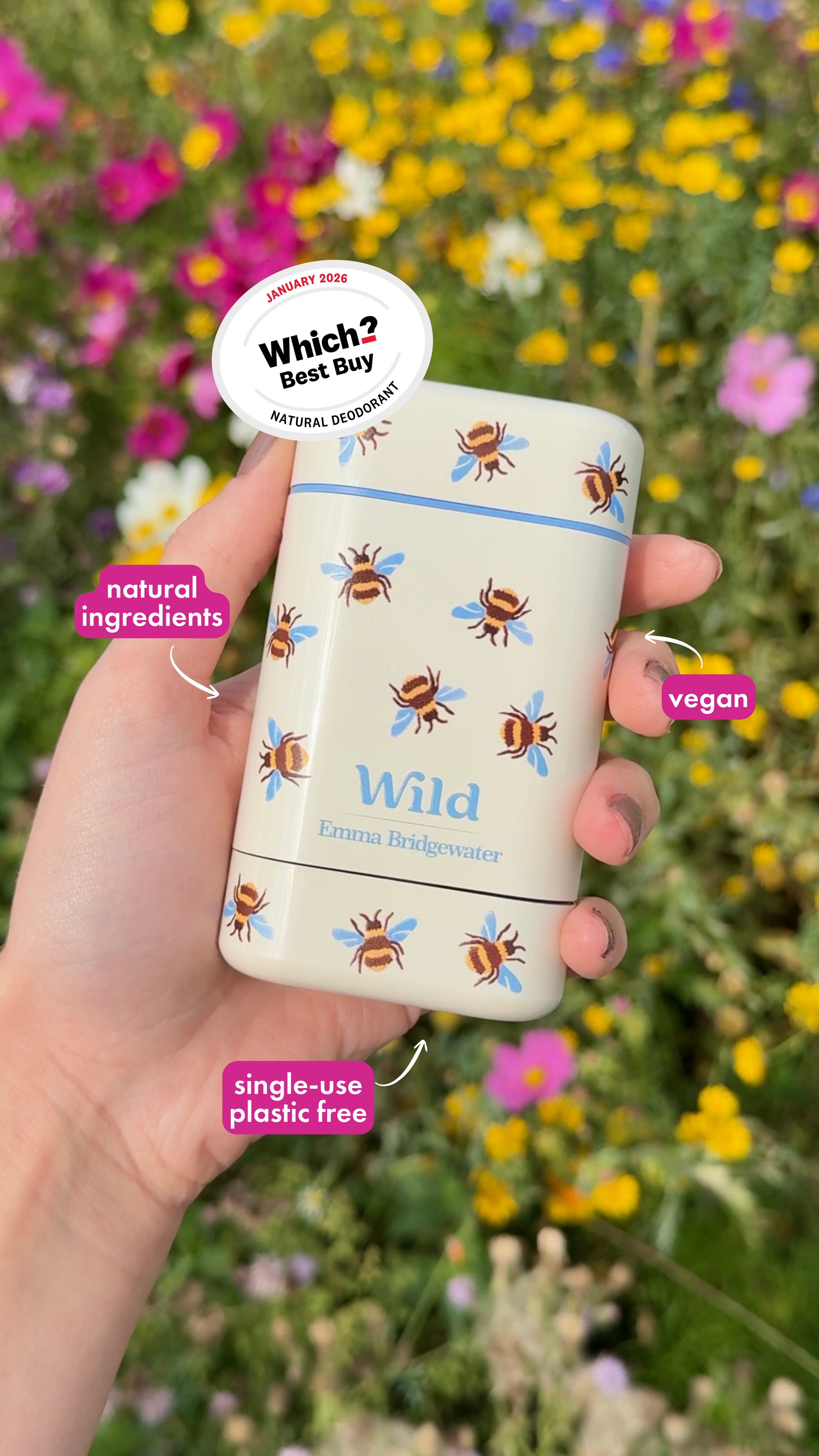 Wild Facebook ad: Wild deodorant, effective and natural