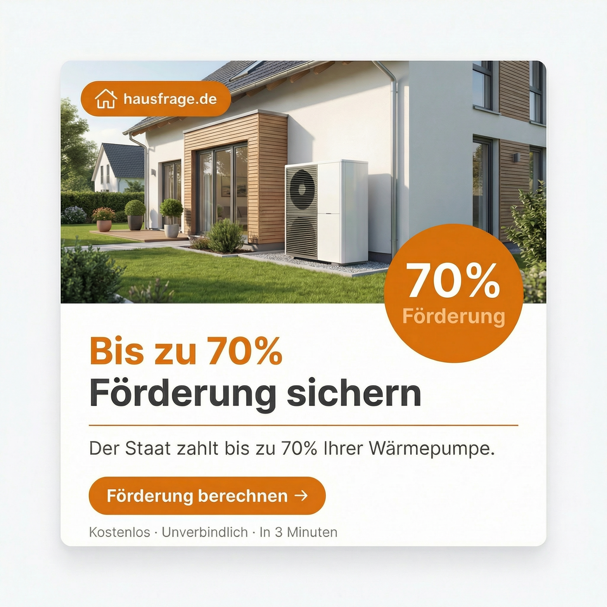 Hausfrage Facebook ad