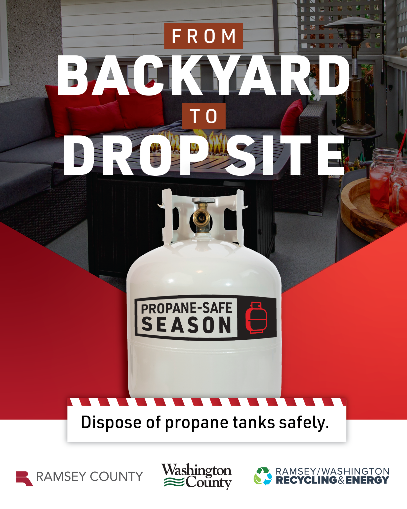 Ramsey/Washington Recycling & Energy Facebook ad: Hosting a backyard gathering?