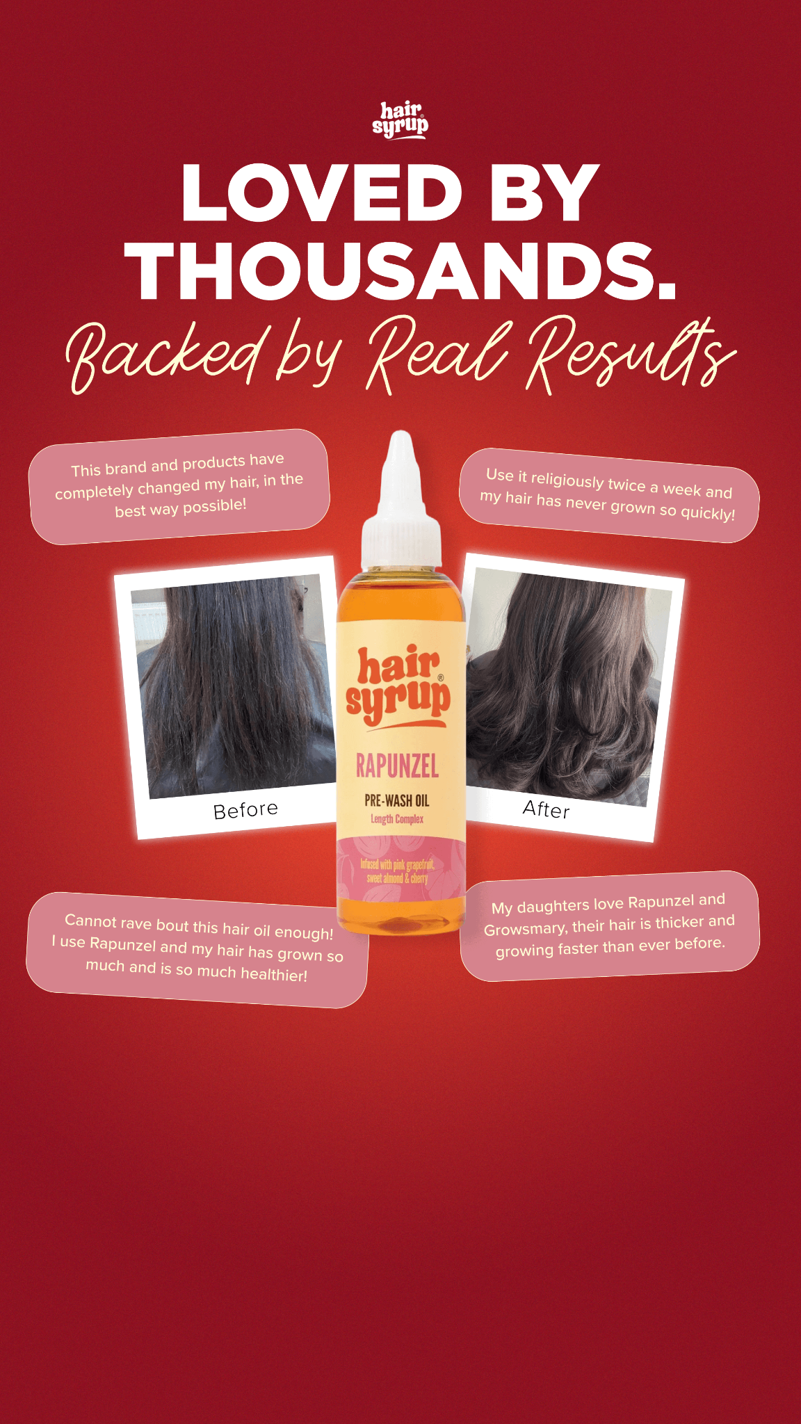 Hair Syrup Facebook ad