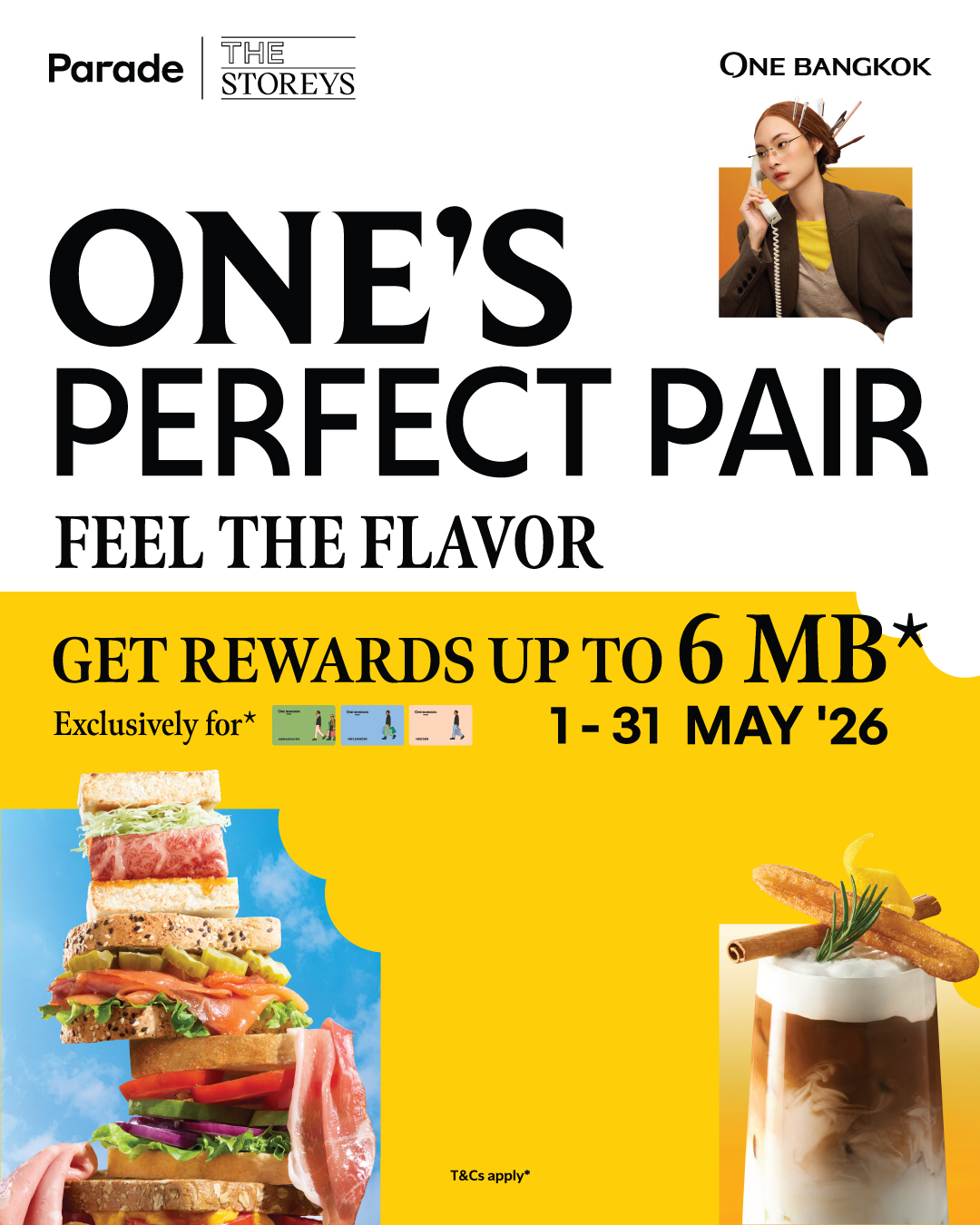 Retail at One Bangkok Facebook ad: ONE’S PERFECT PAIR FEEL THE FLAVOR