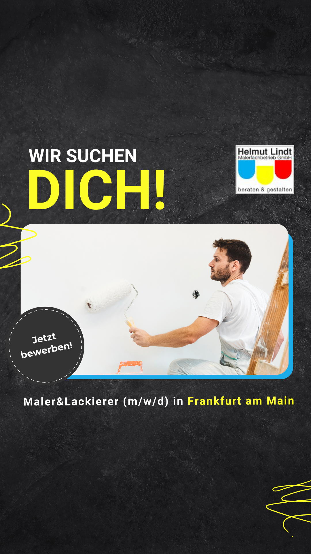 Helmut Lindt Malerfachbetrieb GmbH Facebook ad from Jan 26, 2026