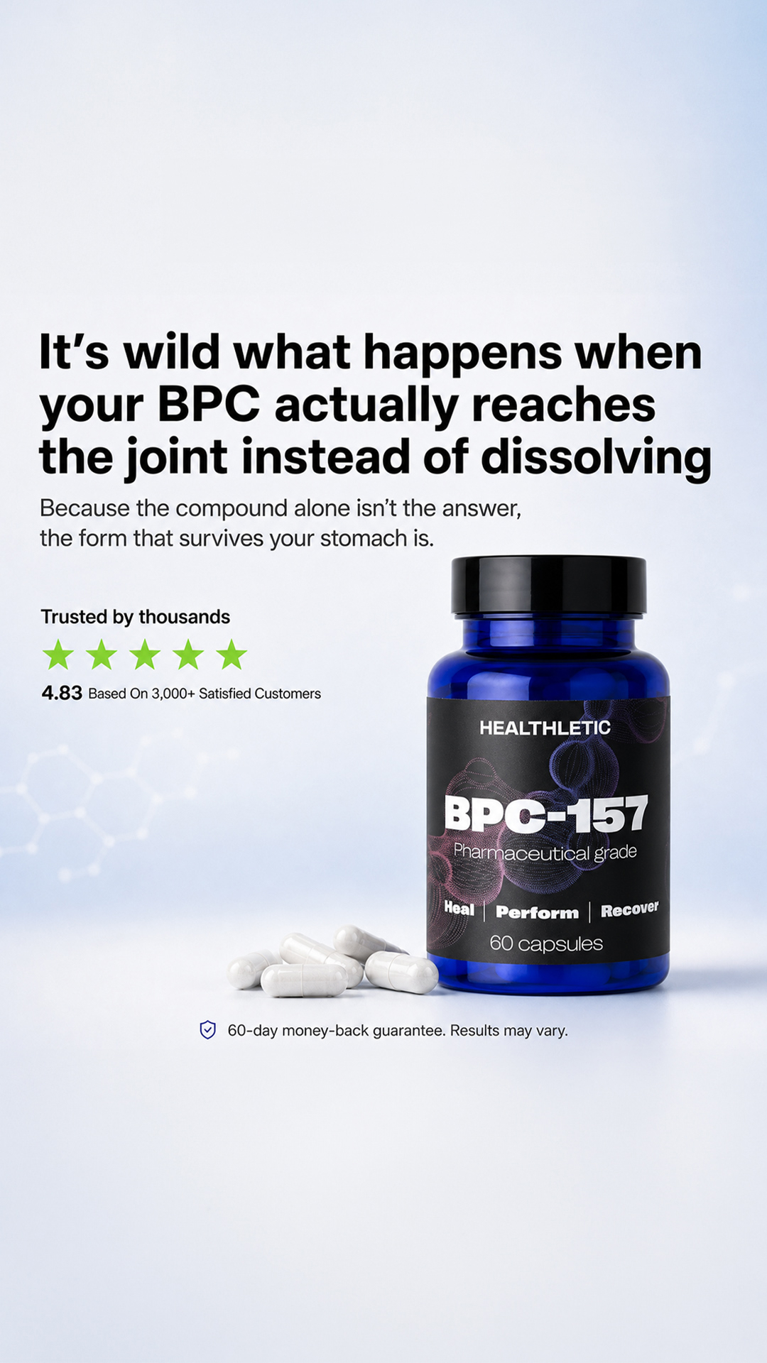 Healthletic Research News Facebook ad: Get Clinic-Grade Recovery Now! | Up to 45% OFF