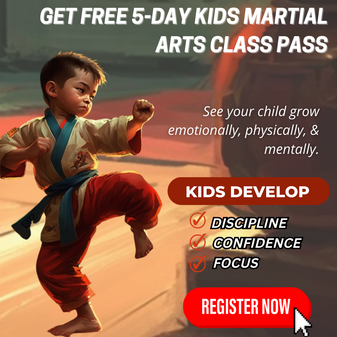 085 Brazilian Jiu Jitsu Facebook ad: Want a FREE 5-Day, Kids Martial Arts Class Pass?