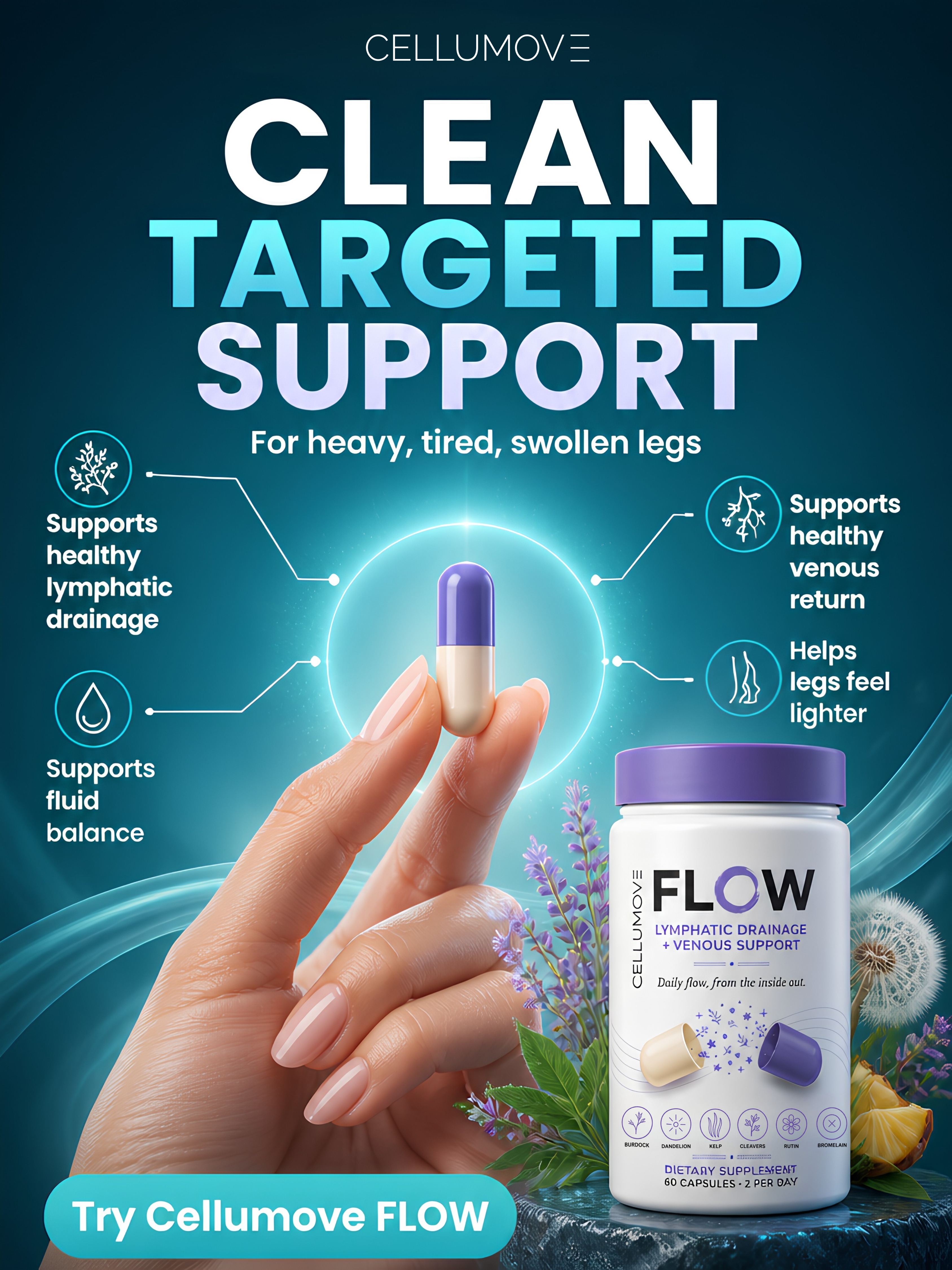 Cellumove Fitwear Facebook ad: Support Smoother-Looking Legs From Within