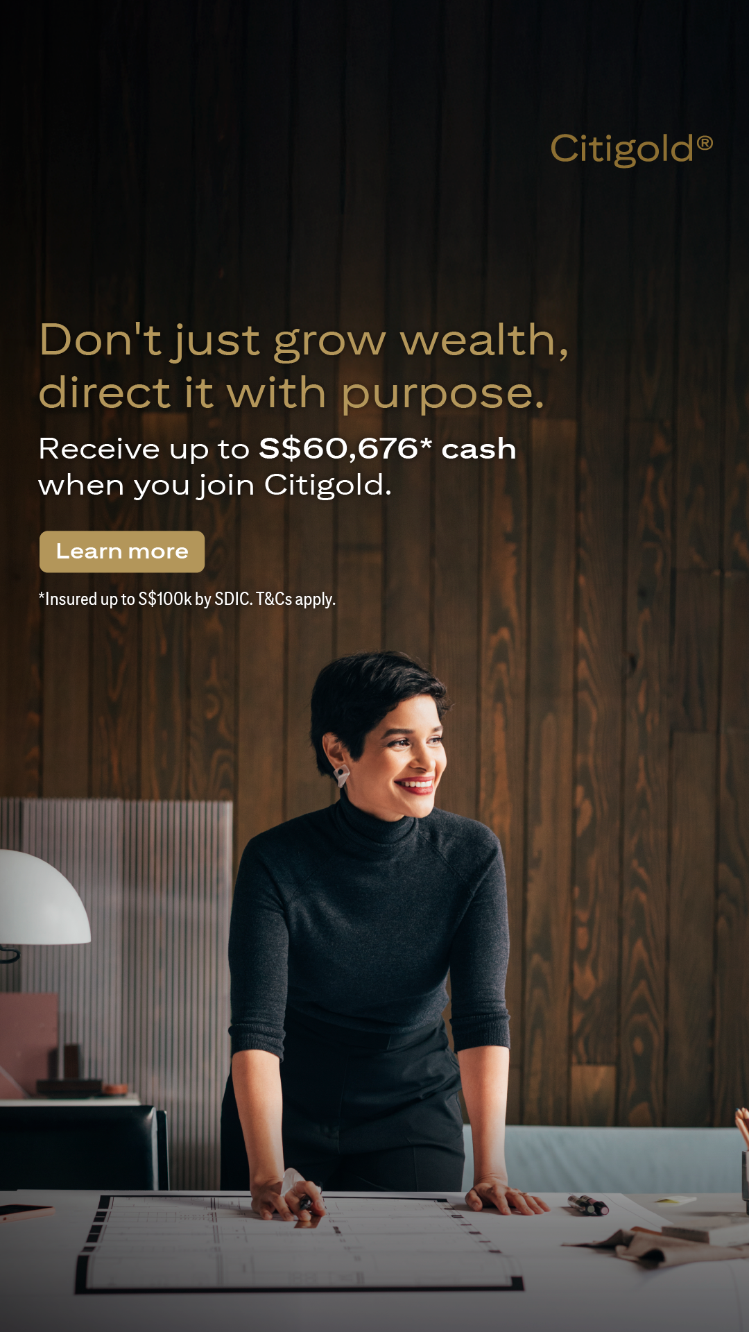 Citi Singapore Facebook ad: Get expert client advisory