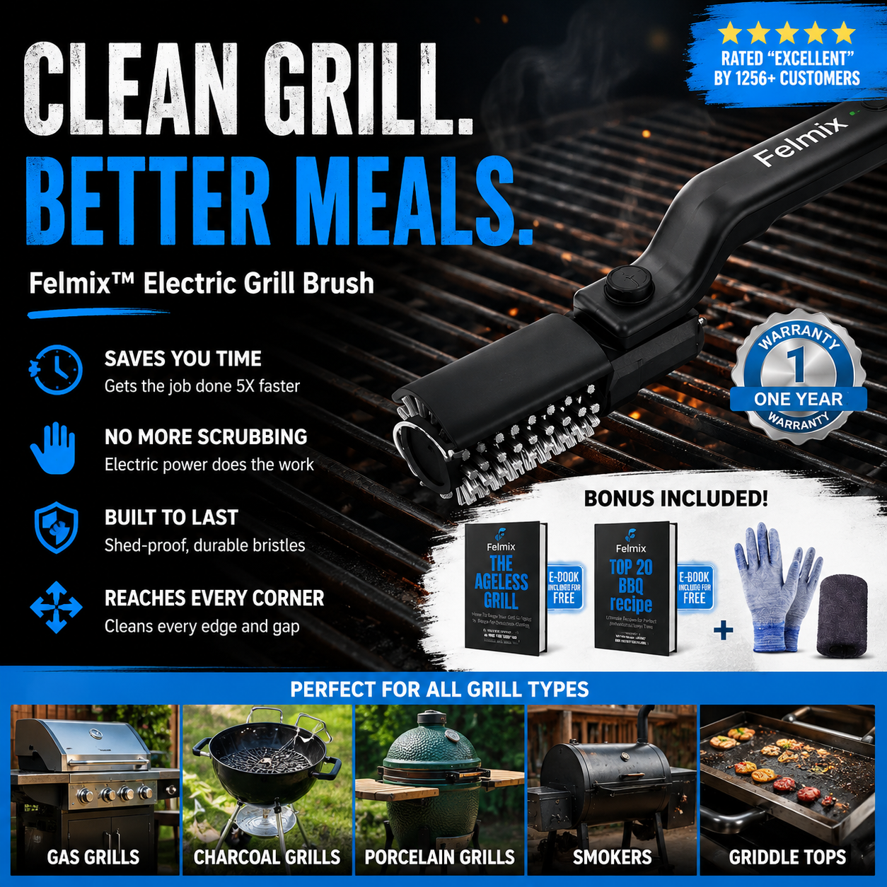 Felmix Facebook ad: Cleaning My Grill Finally Stopped Being a Chore