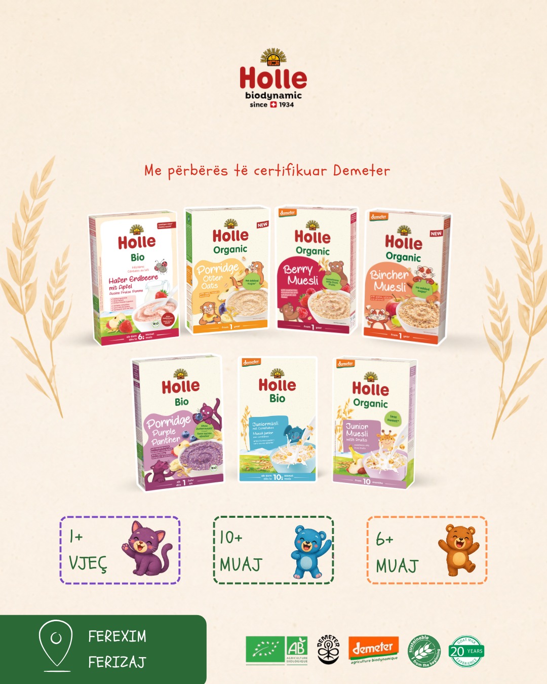 Holle Baby Kosova Facebook ad: Zbuloni gamën e produkteve Holle Organic, të përgatitura…