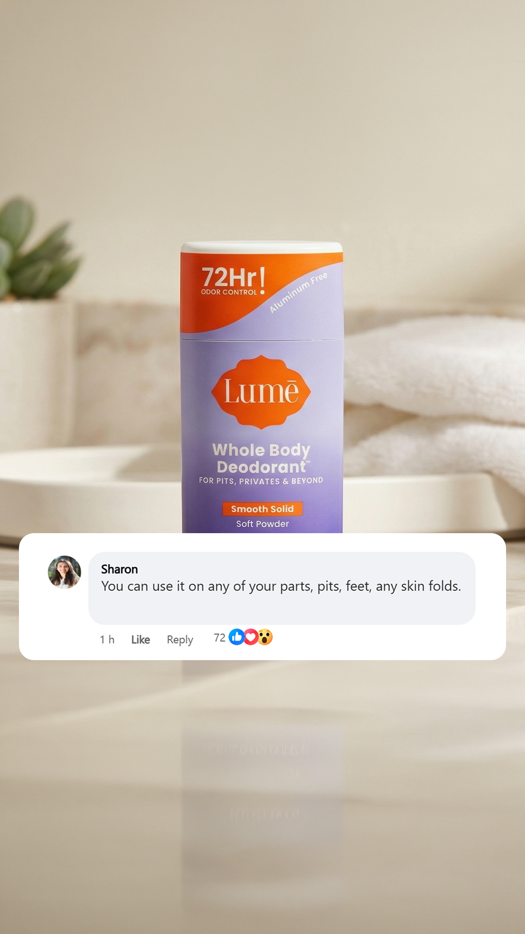 Lume Deodorant Facebook ad