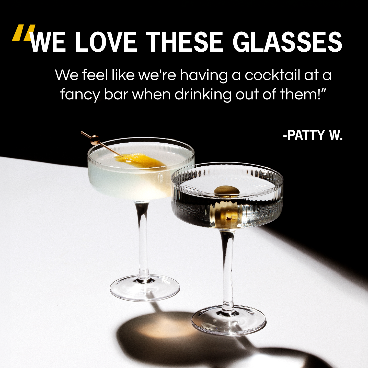 Lemonsodala Facebook ad: Premium Glassware + Bar Accessories