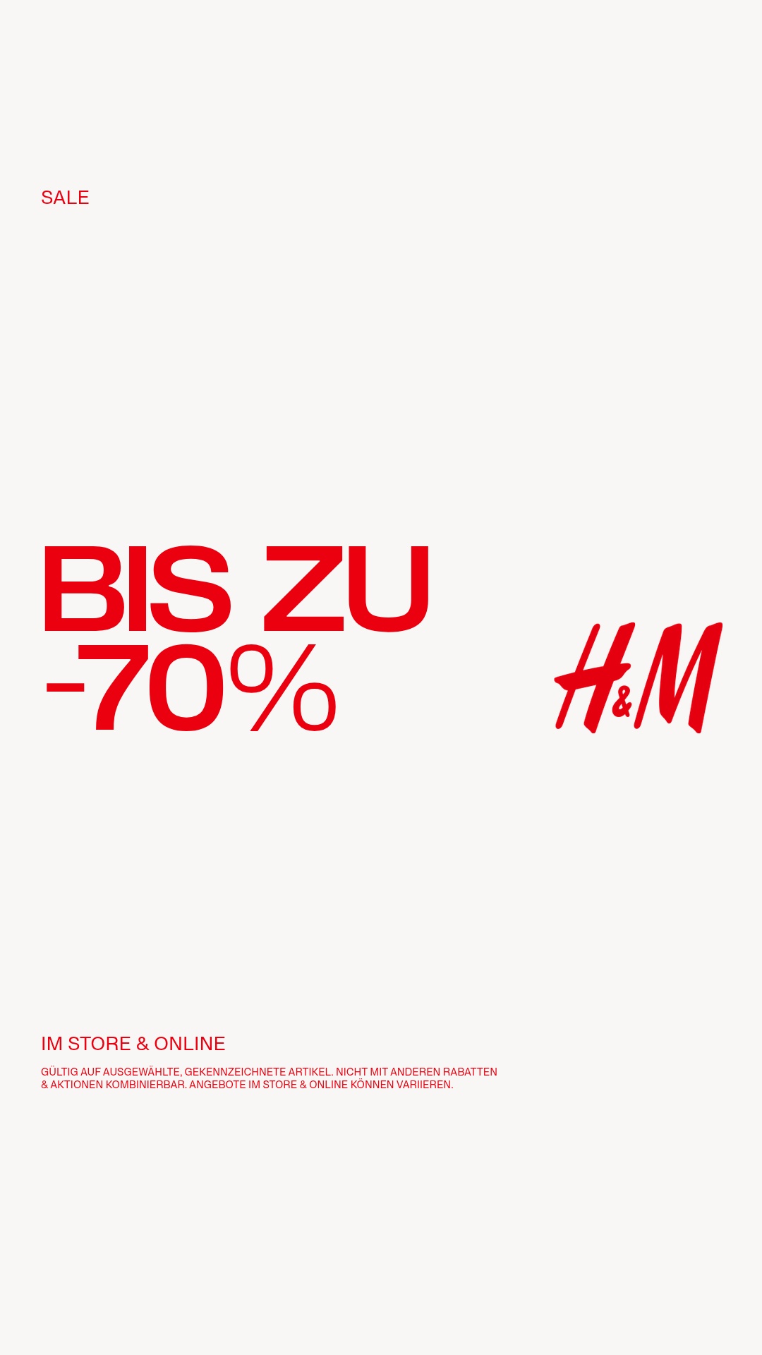 H&M Facebook ad