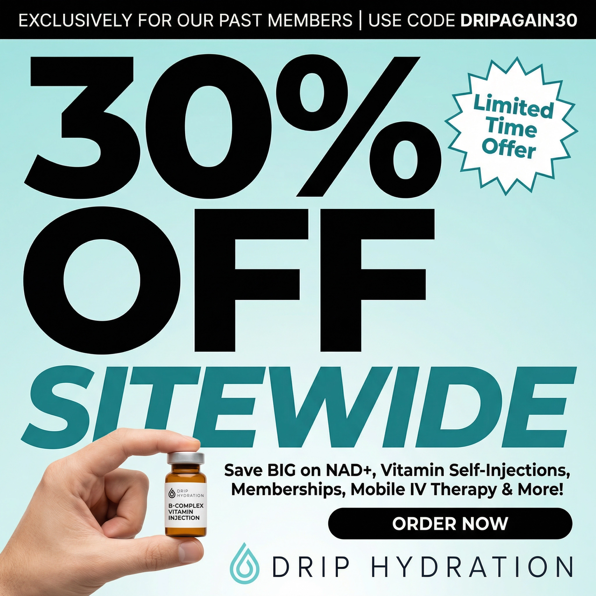 Drip Hydration Facebook ad
