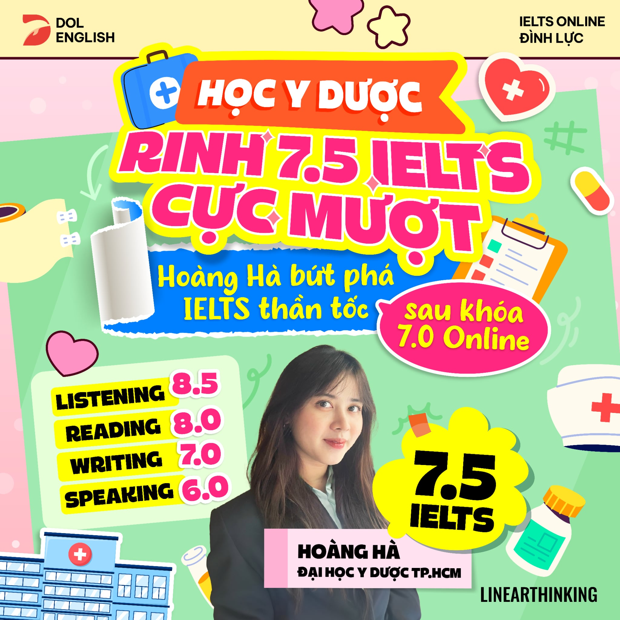 DOL Đình Lực - Học IELTS SAT TOEIC Online Facebook ad
