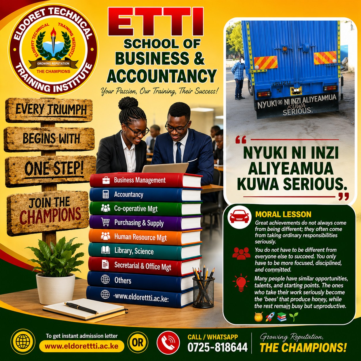 ELDORET TECHNICAL TRAINING INSTITUTE Facebook ad