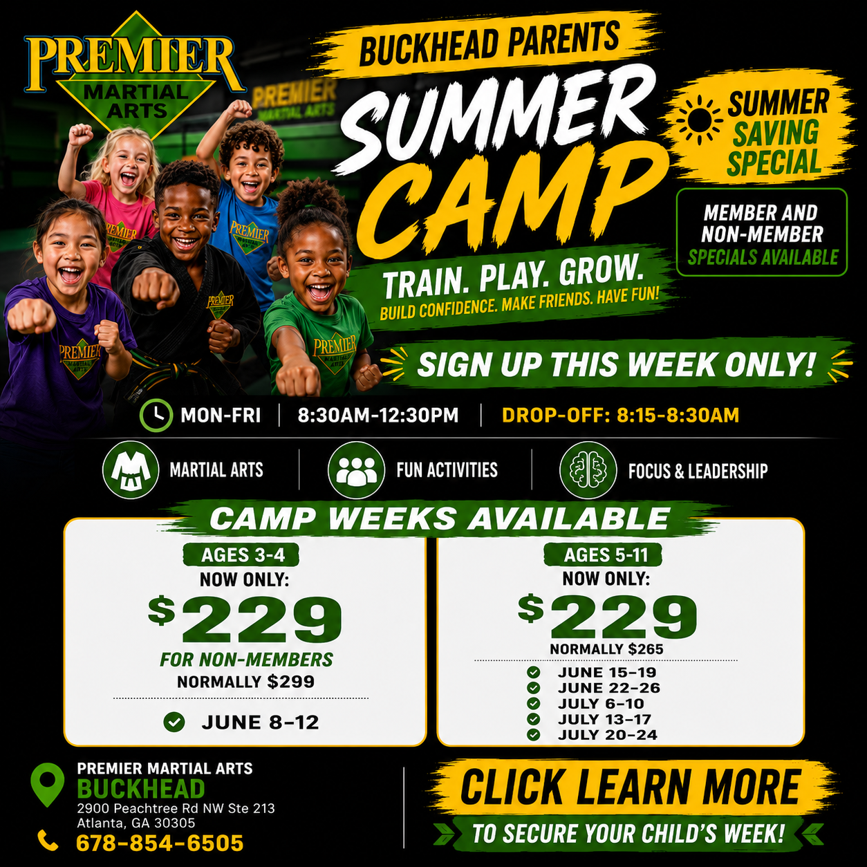 Premier Martial Arts Facebook ad from Jun 2, 2026