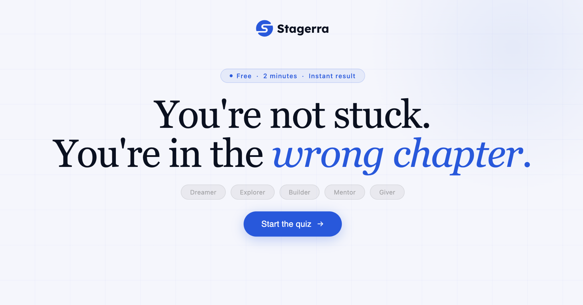 Stagerra Facebook ad: What Life Stage Are You In?