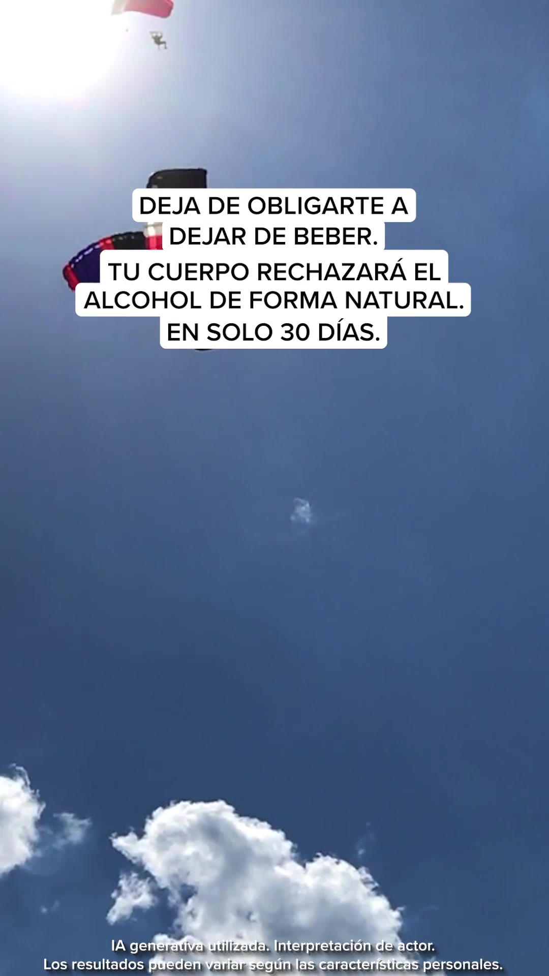 Hypnosis to Quit Drinking Facebook ad: Deja de beber con la hipnoterapia